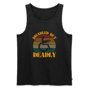 Disbaled but Deadly - Männer Premium Bio Tank Top - Schwarz - Vorne - Michal (187cm)