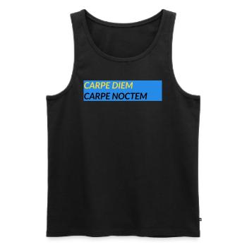 Erobere die Nacht und erobere die Nacht Latein - Männer Premium Bio Tank Top - Schwarz - Vorne - AI Model Male 178 light (178cm)