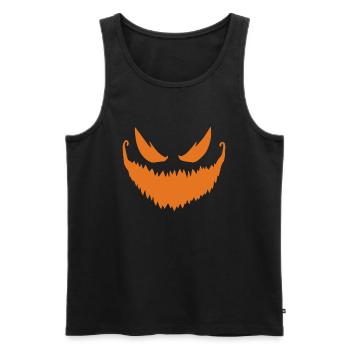 Jack O Lantern Scary Carved Pumpkin Face Halloween - Men's Premium Organic Tank Top - black - Front - Michal (187cm)