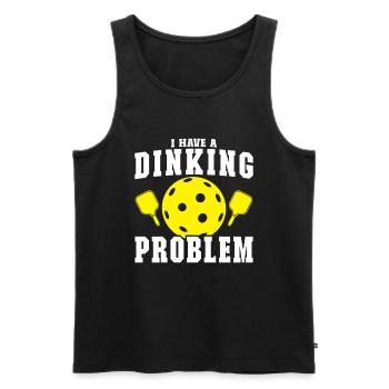 I Have A Dinking Problem Funny Pickleball - Men's Premium Organic Tank Top - black - Front - AI Model Male 178 light (178cm)