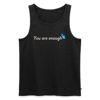 You are enough. - Männer Premium Bio Tank Top - Schwarz - Vorne - AI Model Male 178 light (178cm)