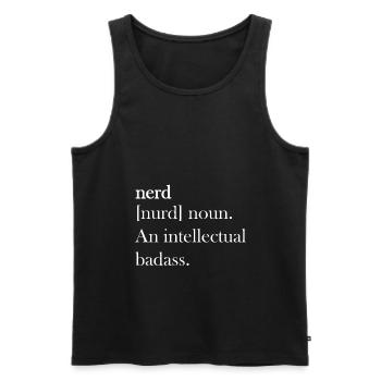 Nerd Nerds Definition - Männer Premium Bio Tank Top - Schwarz - Vorne - Michal (187cm)