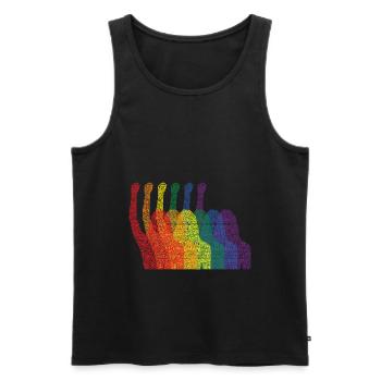 Journée internationale de la femme LGBTQ Cadeau De Girlpower - Débardeur bio Premium Homme - noir - Devant - Michal (187cm)