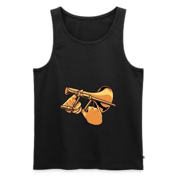 Trombone - Débardeur bio Premium Homme - noir - Devant - Michal (187cm)