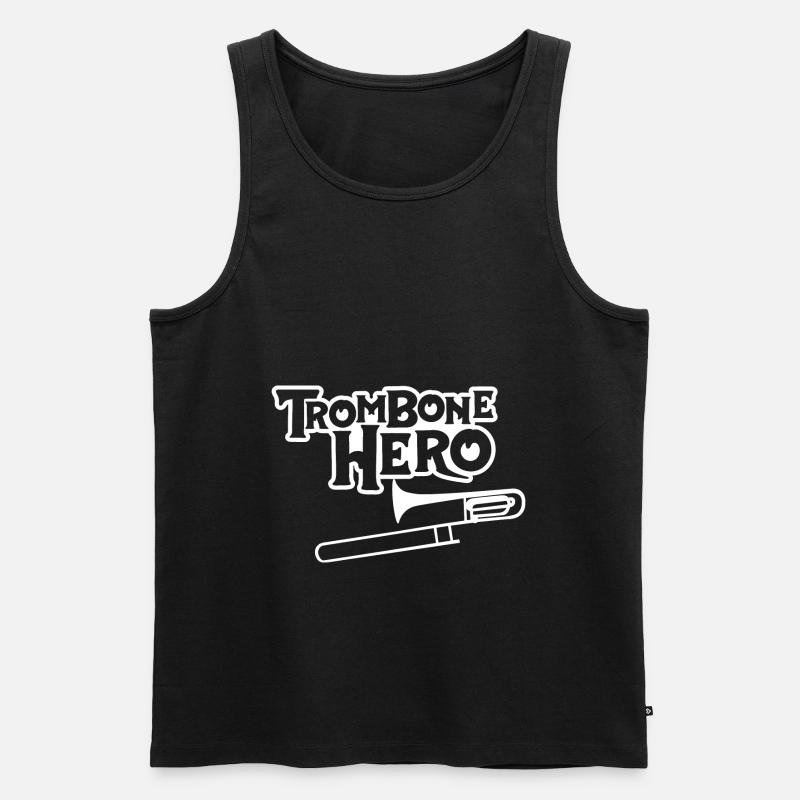 Posaune - Männer Premium Bio Tank Top - Schwarz
