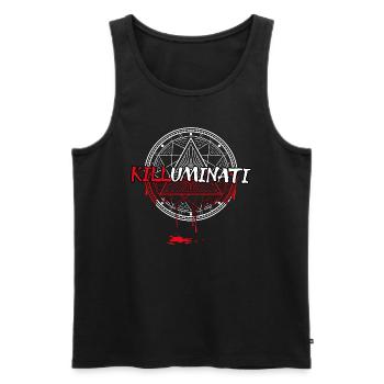Killuminati - Men's Premium Organic Tank Top - black - Front - Michal (187cm)