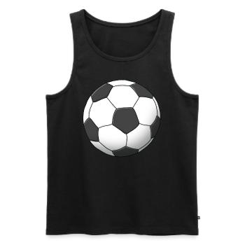 football - Débardeur bio Premium Homme - noir - Devant - AI Model Male 178 light (178cm)