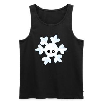 flocon de neige - Débardeur bio Premium Homme - noir - Devant - Michal (187cm)