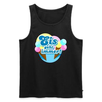 Eis geht immer! - Männer Premium Bio Tank Top - Schwarz - Vorne - Michal (187cm)