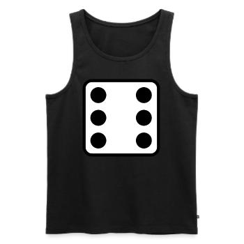 Würfel Symbol Design zum personalisieren - Männer Premium Bio Tank Top - Schwarz - Vorne - AI Model Male 178 light (178cm)