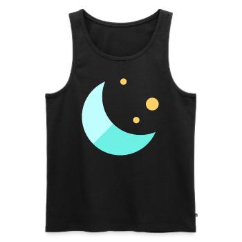 moon - Men's Premium Organic Tank Top - black - Front - AI Model Male 178 light (178cm)