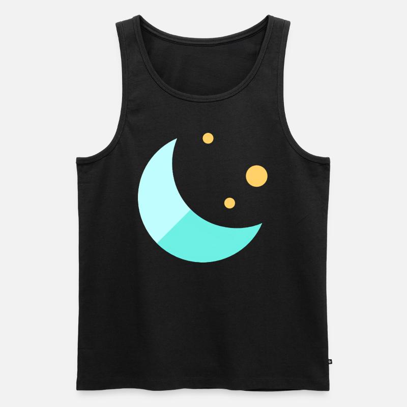 Mond - Männer Premium Bio Tank Top - Schwarz