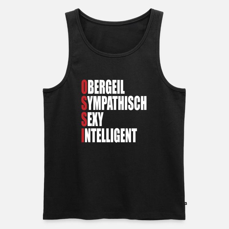 Ossi Geschenk DDR Ostdeutschland Generation - Männer Premium Bio Tank Top - Schwarz
