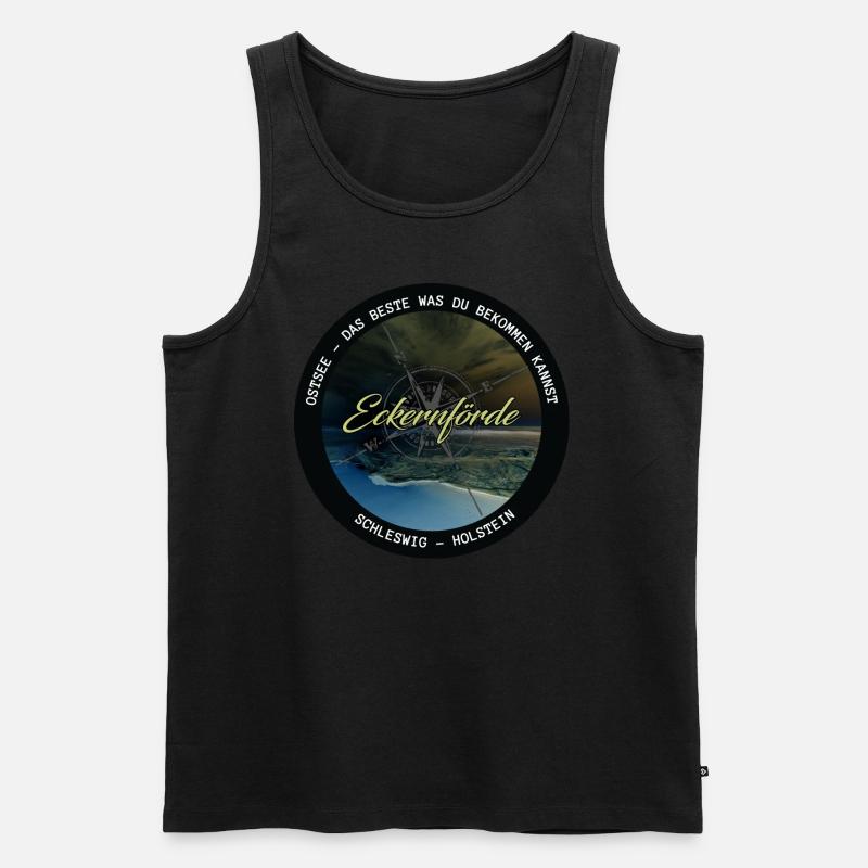 Ostsee - Eckernfoerde - Männer Premium Bio Tank Top - Schwarz