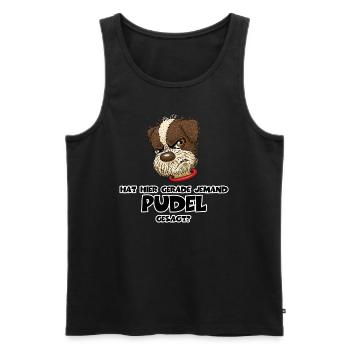AngryPino1 2 - Männer Premium Bio Tank Top - Schwarz - Vorne - Michal (187cm)