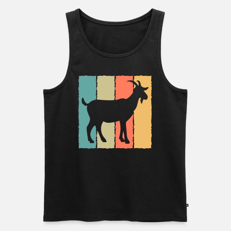 Ziege - Männer Premium Bio Tank Top - Schwarz