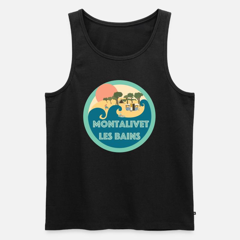Monta blue Textil - Männer Premium Bio Tank Top - Schwarz