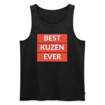 Best Kuzen Ever Turkish Gift Idea Hediyelik - Men's Premium Organic Tank Top - black - Front - AI Model Male 178 light (178cm)