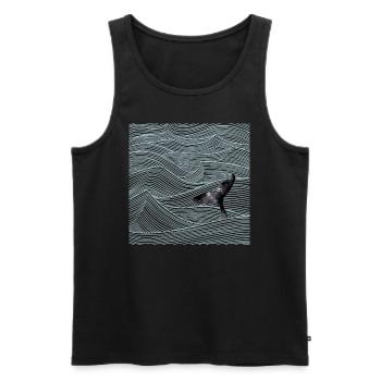 Ocean Wale - Männer Premium Bio Tank Top - Schwarz - Vorne - AI Model Male 178 light (178cm)