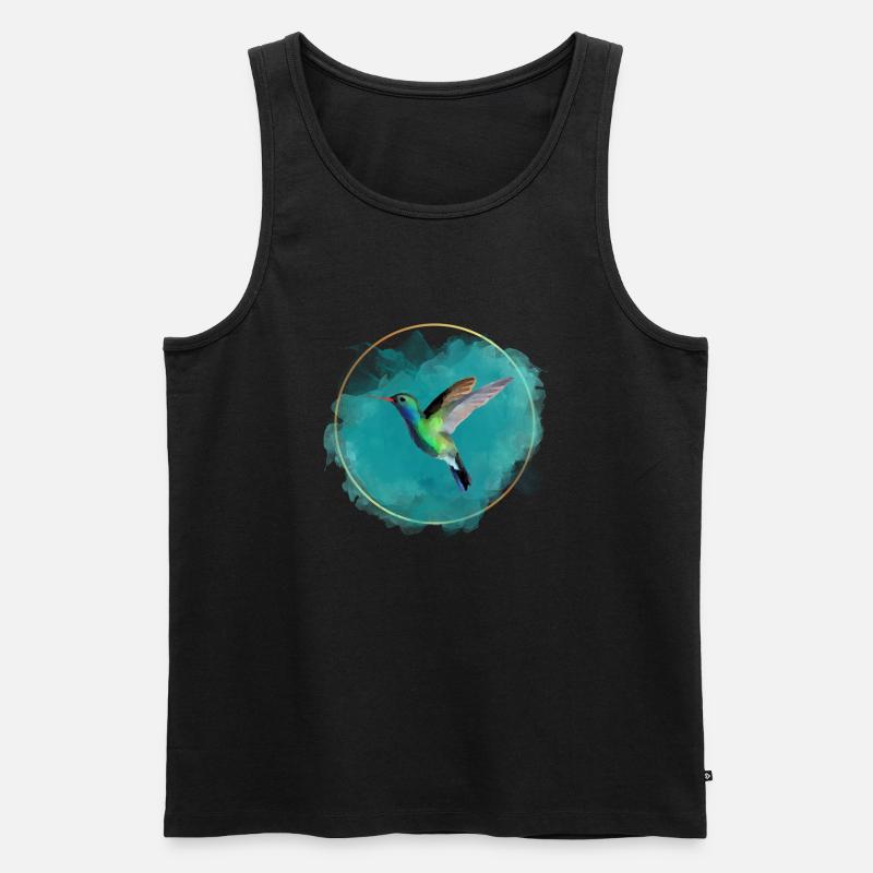 Kolibri - Männer Premium Bio Tank Top - Schwarz