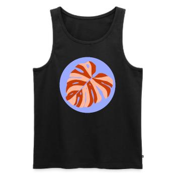Funky Monstera - Männer Premium Bio Tank Top - Schwarz - Vorne - Michal (187cm)