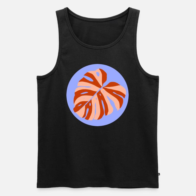Funky Monstera - Männer Premium Bio Tank Top - Schwarz
