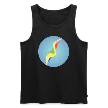 Glasmurmel - nostalgisch Retro - Männer Premium Bio Tank Top - Schwarz - Vorne - AI Model Male 178 light (178cm)