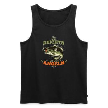 Mir reichts ich geh angeln! - Männer Premium Bio Tank Top - Schwarz - Vorne - AI Model Male 178 light (178cm)