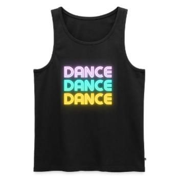 Dance Dancing funky Dance colorful Ballet Aerobic Hip - Men's Premium Organic Tank Top - black - Front - AI Model Male 178 light (178cm)