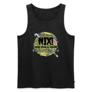 Die Tut Nix Die Will Nur Häkeln Gelb Lila Garn - Männer Premium Bio Tank Top - Schwarz - Vorne - Michal (187cm)