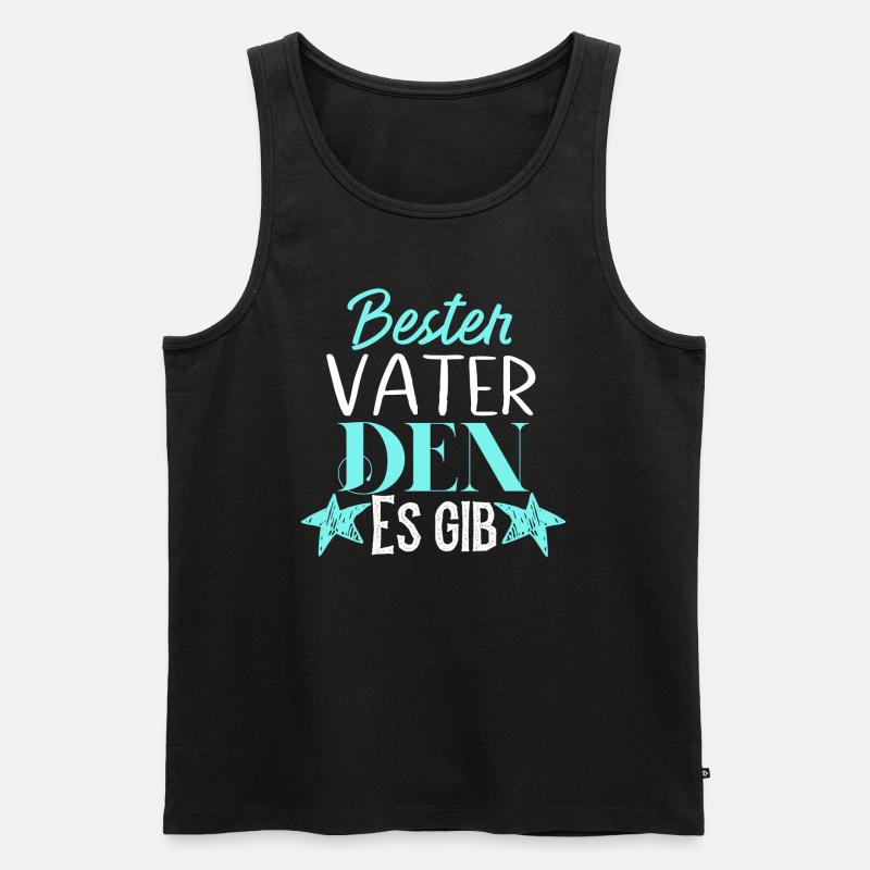 Bester vater den es gib - Männer Premium Bio Tank Top - Schwarz