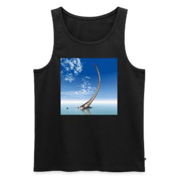 Plesiosaurier Elasmosaurus - Männer Premium Bio Tank Top - Schwarz - Vorne - AI Model Male 178 light (178cm)