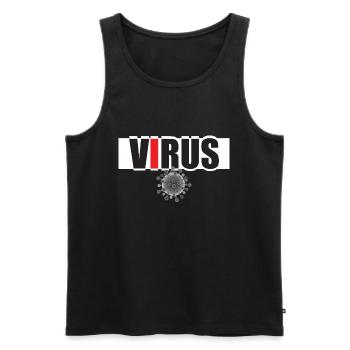 Virus - Men's Premium Organic Tank Top - black - Front - AI Model Male 178 light (178cm)