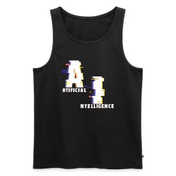 Künstliche Intelligenz - Männer Premium Bio Tank Top - Schwarz - Vorne - AI Model Male 178 light (178cm)