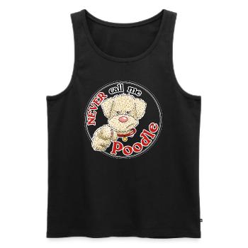 Poodle1 2 - Männer Premium Bio Tank Top - Schwarz - Vorne - Michal (187cm)