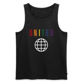 United - Hollow - Front only - Men's Premium Organic Tank Top - black - Front - AI Model Male 178 light (178cm)