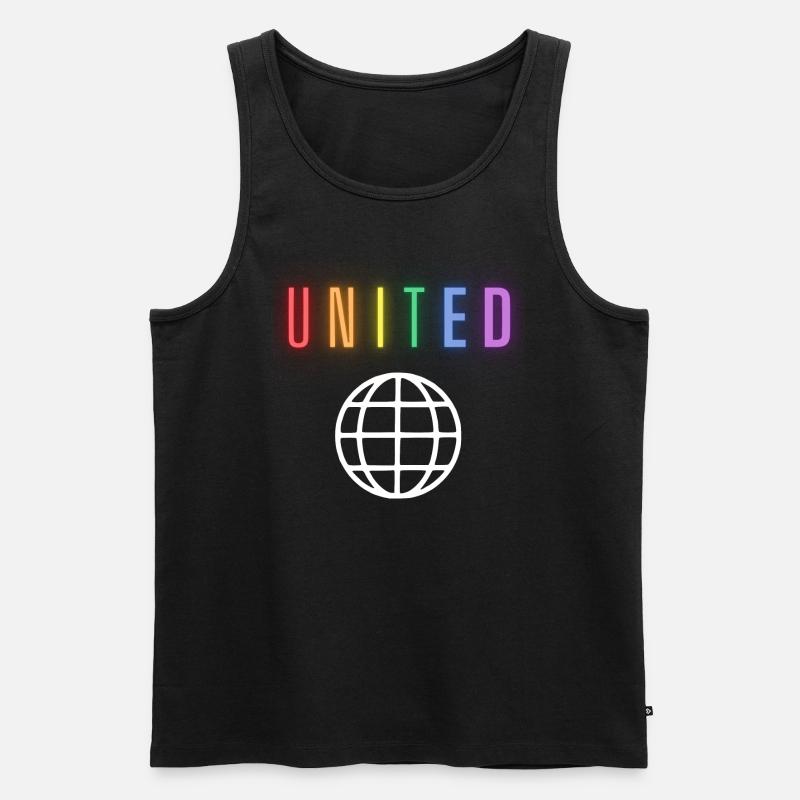 United - Neon - Front only - Männer Premium Bio Tank Top - Schwarz