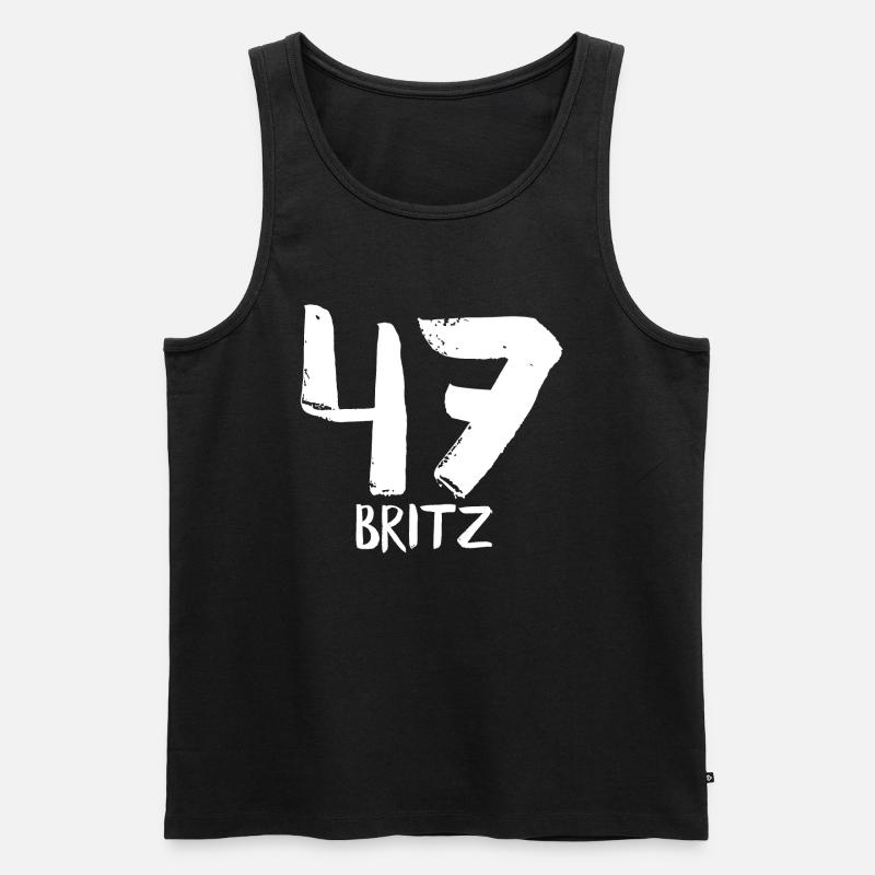 47 britz Berlin - Männer Premium Bio Tank Top - Schwarz