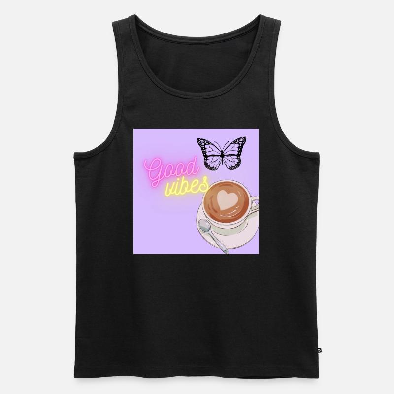 6 - Männer Premium Bio Tank Top - Schwarz
