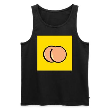 Hinterchen - Männer Premium Bio Tank Top - Schwarz - Vorne - Michal (187cm)