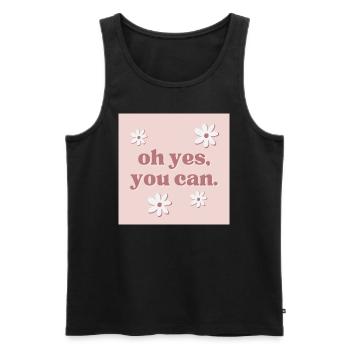 Yes, you can. - Männer Premium Bio Tank Top - Schwarz - Vorne - AI Model Male 178 light (178cm)