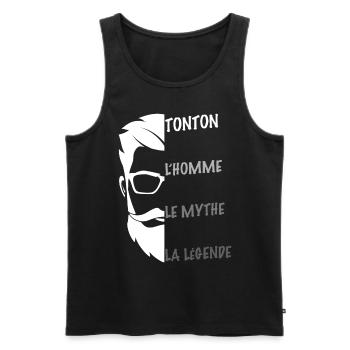 Tonton Mon Meilleur Tonton Génial Cadeau Homme - Débardeur bio Premium Homme - noir - Devant - Michal (187cm)