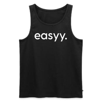 easyy. ! - Männer Premium Bio Tank Top - Schwarz - Vorne - Michal (187cm)
