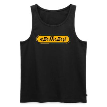 Be the best - Männer Premium Bio Tank Top - Schwarz - Vorne - Michal (187cm)
