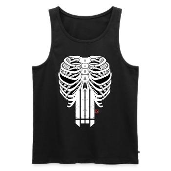 HARDCORE HORRORSHOW SKULL - Männer Premium Bio Tank Top - Schwarz - Vorne - AI Model Male 178 light (178cm)