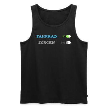 Fahrrad an - Sorgen aus - Männer Premium Bio Tank Top - Schwarz - Vorne - Michal (187cm)