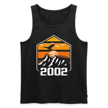 Jubiläum 2002 Jahrgang 2002 Hergestellt im Jahr 2002 - Männer Premium Bio Tank Top - Schwarz - Vorne - AI Model Male 178 light (178cm)