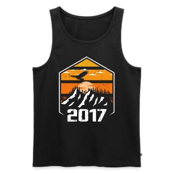Jubiläum 2017 Jahrgang 2017 Made in 2017 - Männer Premium Bio Tank Top - Schwarz - Vorne - Michal (187cm)