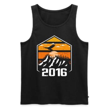 Jubiläum 2016 Jahrgang 2016 Hergestellt im Jahr 2016 - Männer Premium Bio Tank Top - Schwarz - Vorne - AI Model Male 178 light (178cm)