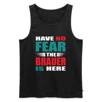 Have no Fear the Brauer is here Outfit - Männer Premium Bio Tank Top - Schwarz - Vorne - Michal (187cm)